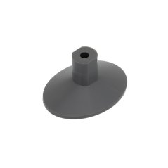 Oval suction cup with screw